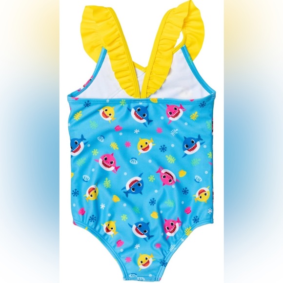 Baby Shark 2T girls one piece bathing suit - Picture 2 of 2